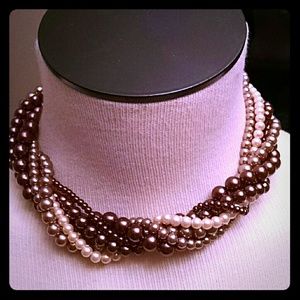 Short multi strand necklace